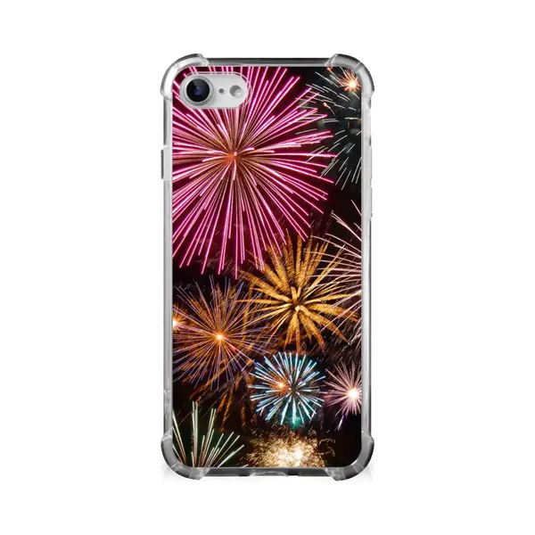 B2Ctelecom IPhone Se 2022/2020 | IPhone 8/7 Anti Shock Bumper Case Vuurwerk thumbnail