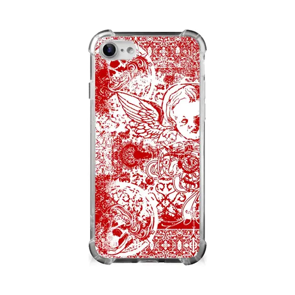 B2Ctelecom Extreme Case IPhone Se 2022/2020 | IPhone 8/7 Angel Skull Rood thumbnail