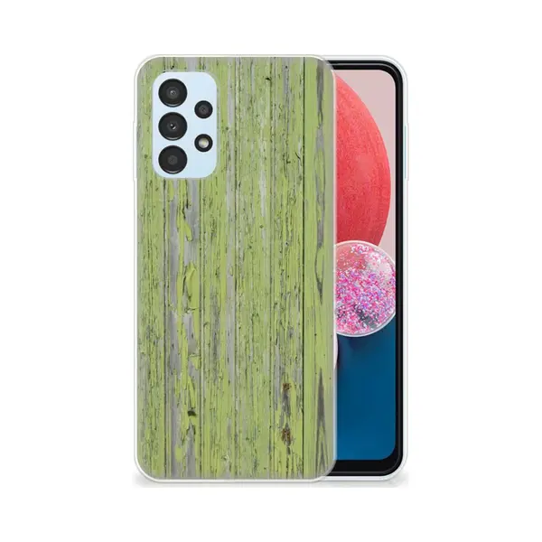 B2Ctelecom Samsung Galaxy A13 4G Bumper Hoesje Green Wood thumbnail