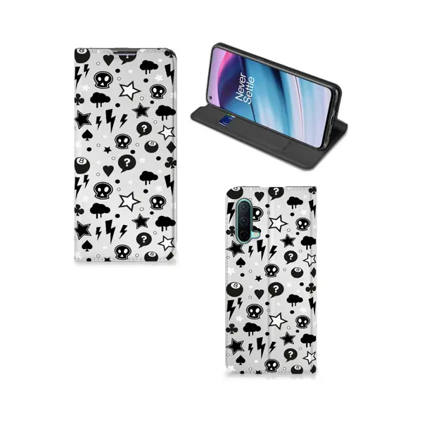B2Ctelecom Mobiel BookCase OnePlus Nord Ce 5G Silver Punk thumbnail