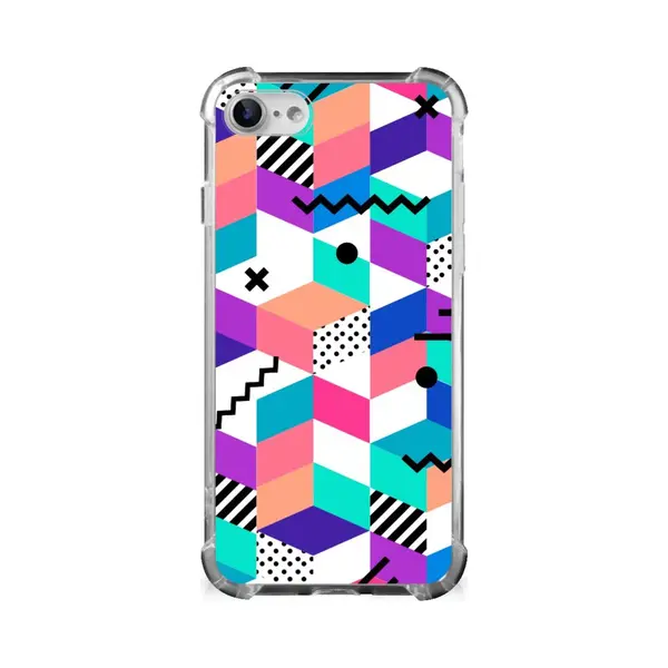 B2Ctelecom IPhone Se 2022/2020 | IPhone 8/7 Shockproof Case Blokken Kleurrijk thumbnail