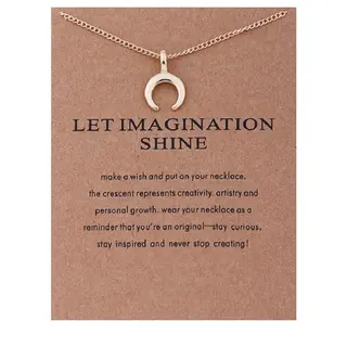 Bixorp Luck Geluksketting Met Halve Maan Goudkleurig - Afscheidscadeau - Cadeau Voor Haar / Dames / Vriendin / Mama / Vrouwen - Ketting Met Crescent