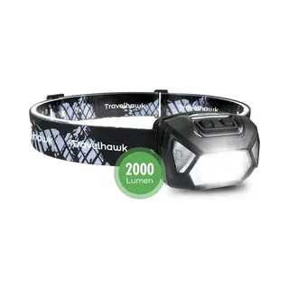 Travelhawk Hoofdlamp - Hoofdlamp Led Oplaadbaar - Hoofdlampen - Hoofdlamp Oplaadbaar - 8 Led-koplampen - 2000 Lumen - 150 Meter Bereik - Verstelbaar