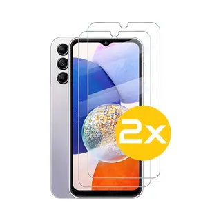 Lennexo Screenprotector Geschikt Voor Samsung Galaxy A14 - Glasplaat - Tempered Glass - 2 Stuks
