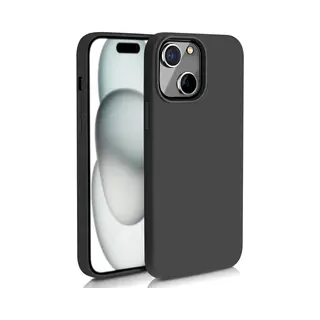 Lennexo Zwart Hoesje Geschikt Voor IPhone 15 - Zwarte Siliconen Hoesje - Tpu Back Cover Hoes - Zwart