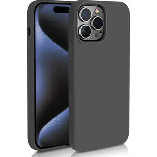 Lennexo Zwart Hoesje Geschikt Voor IPhone 15 Pro Max - Zwarte Siliconen Hoesje - Tpu Back Cover Hoes - Zwart