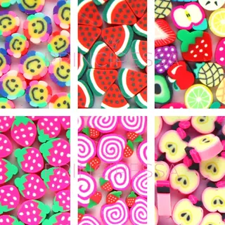 Principessa Polymeerkralen Set – Advocado, Watermeloen, Fruitmix, Aardbei En Meer Kralenset – Unieke Mix 50 Stuks – Regenboogkleuren – 10mm Kralen –