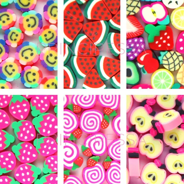 Principessa Polymeerkralen Set – Advocado, Watermeloen, Fruitmix, Aardbei En Meer Kralenset – Unieke Mix 50 Stuks – Regenboogkleuren – 10mm Kralen – thumbnail