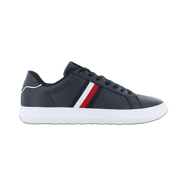 Tommy Hilfiger Herren Cupsole Sneaker Corporate Leather Cup Stripes Schuhe , Blau (Desert Sky), 44 Eu thumbnail