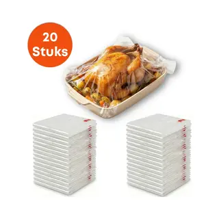 Yugn 20 Braadzakken Voor In De Oven – Braadzak 20 Stuks – 2-in-1 Oven En Magnetron - Kookzak 38x24 Cm - Inclusief Sluitstrips - EBook Toegang