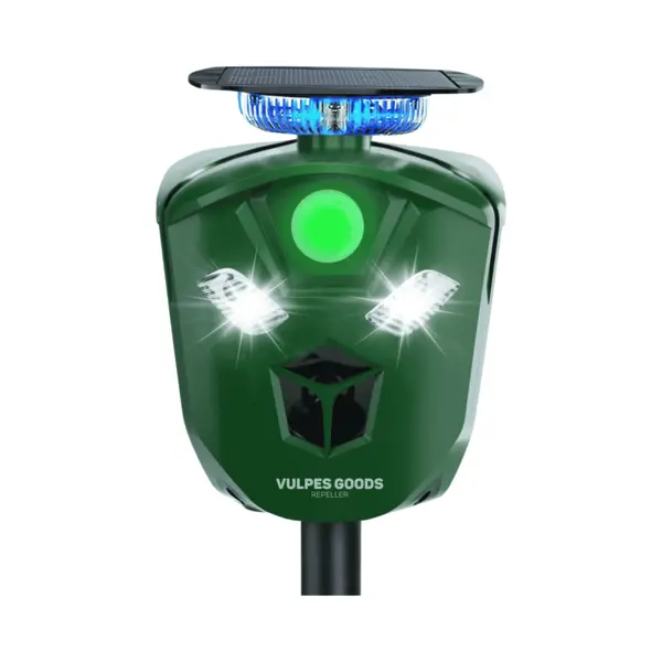 Vulpes Goods® Verjager - Ultrasone Kattenverjager Op Zonneenergie - Kattenschrik - Marterverjager - Dierenverjager - Waterdicht & 360° Bescherming - thumbnail