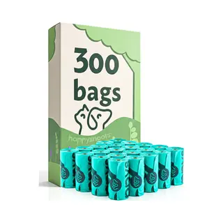 Happysnoots 300 Hondenpoepzakjes Afbreekbaar - Lavendel - Dog Poop Bags - Hondenzakjes - Kakzakjes Kat En Hondenpoep