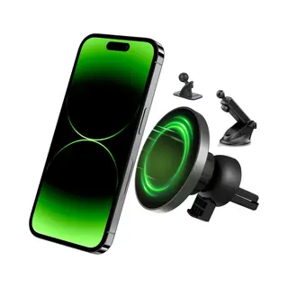 ISetchi Telefoonhouder Auto (3-in-1) Metaal - Autohouder Voor Ventilatierooster, Raam & Dashboard - Telefoonhouders Auto Ventilatie Geschikt Voor