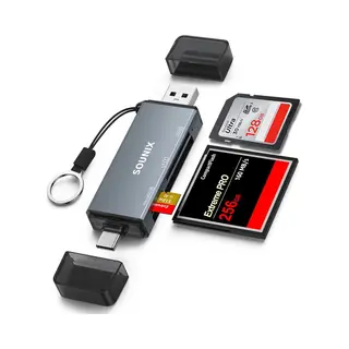 Sounix Cf Kaartlezer - Cf/Sd/Micro Sd Cardreader - Memory Card Kaart Reader