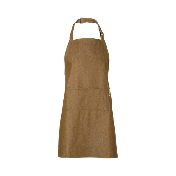 Chefs Fashion - Keukenschort - Unisex - Brons Bruin Canvas Schort- 2 Zakken - Simpel Verstelbaar - 71 X 82 Cm thumbnail