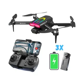 SefSay Spider Max Drone - Drone Met Dubbele Esc Hd Camera - Camera Met Gimball En Led - Rgb Led - Obstakel Ontwijking - Borstelloze Motoren - 3