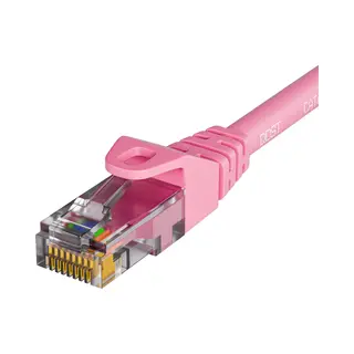 Qost - CAT6 Internetkabel - Cca / Utp - 10 Gbps / 250 MHz - RJ45 Connectoren - Patchkabel / Netwerkkabel - 0.25 Meter - Roze
