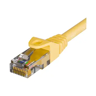 Qost - CAT6 Internetkabel - Cca / Utp - 10 Gbps / 250 MHz - RJ45 Connectoren - Patchkabel / Netwerkkabel - 1 Meter - Geel