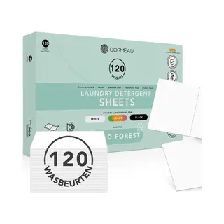Cosmeau G5 Wasmiddel Wasstrips 120 Wasbeurten - Wilde Bossen Wild Forest - Wasvellen - Wasmiddeldoekjes - Detergent Sheets - Wasdoekjes