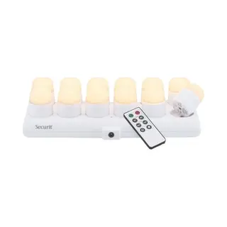 Securit Akku Led-Teelicht-Set Amsterdam, Warmweiß