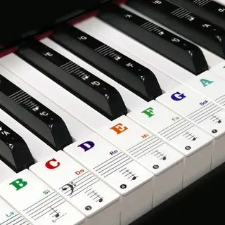 Botc Piano Stickers - Piano/Keyboard Stickers - Eenvoudig Muzieknoten Leren - 32/37/49/54/61/88 Toetsen - Voor Witte En Zwarte Toetsen
