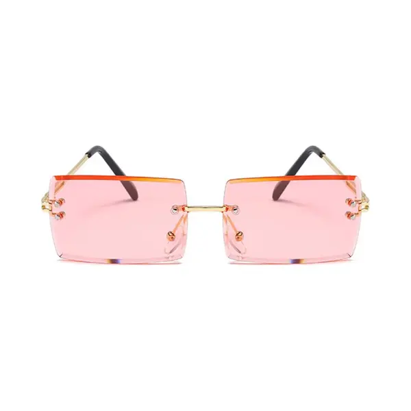 Freaky Glasses - Zonnebril Rechthoekig - Festivalbril - Bril - Feest - Glasses - Heren - Dames - Unisex - Kunststof - Roze thumbnail