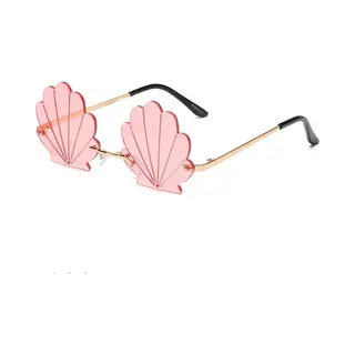 Freaky Glasses - Feestbril Schelp - Festivalbril - Bril - Feest - Glasses - Heren - Dames - Unisex - Kunststof - Metaal - Roze