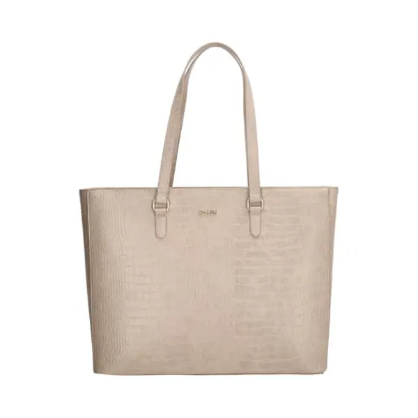 Charm London Midwood Hand & Schoudertas Shopper 15, 6 Inch Laptopvak Ideale School Werk Business Tas - Tote Bag - Dames Tas - Lichttaupe thumbnail