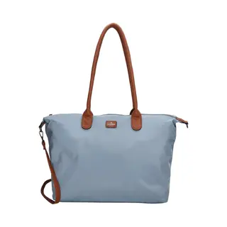Charm London Buckingham Schoudertas 15, 6 Inch - Shopper - Laptoptas - Werktas - A4 - Praktisch - Dames Tas - Staalblauw
