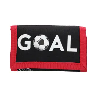Voetbal Kinder Portemonnee - Cadeautjes Onder De 10 Euro - Jongen - Goal - Beagles - Zwart/Rood - Gratis Verzonden