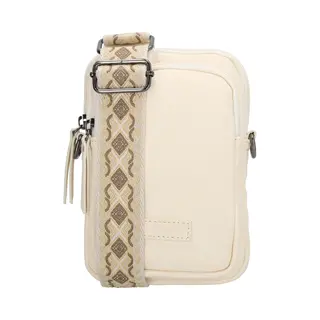Beagles Malaga Crossbody Telefoontasje - Trendy Schouderband - Premium Leatherlook - Dames Tas - Crème