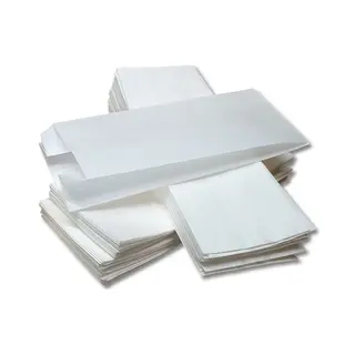 Prigta - Papieren Zakjes - Met Zijvouw - Wit - 50 Stuks - 150 Gram - 9x7x20cm - Vetvrij / Ersatz / Snackzak / Koekzak