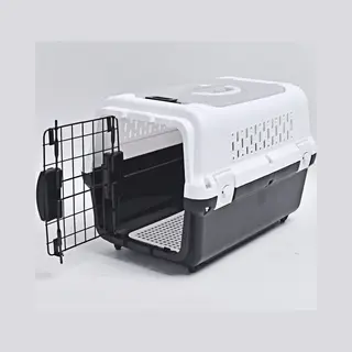 RHRQuality Reisekorb – 50 X 50 X 35 Cm – Kunststoff-Reisekorb – Für Katzen – Schwarz