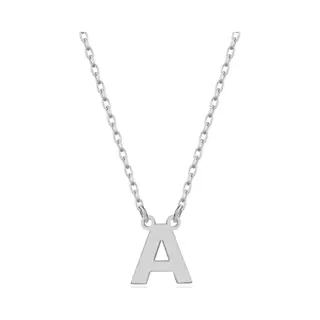 senay diamonds and gold Letter A Initial Ketting Zilver (925 Sterling) Trendy Minimalistisch Combi Bedel Zilverkleurig Dames Meisje | Cadeau Voor Vrouw