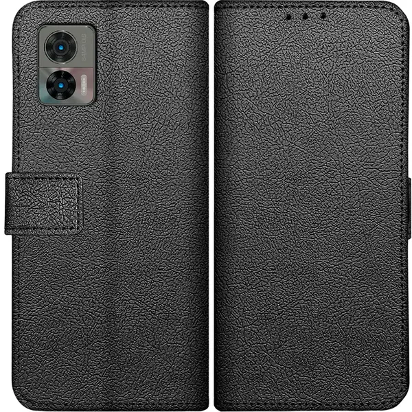 Cazy Hoesje Geschikt Voor Motorola Edge 30 Neo Hoesje Met Pasjeshouder - Bookcase Classic - Zwart thumbnail