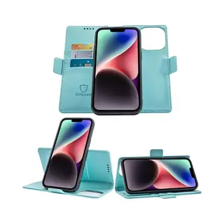 ChiGuard Geschikt Voor IPhone 14 Pro Book Case Hoesje - Uitneembaar Hoesje - Magnetische Sluiting - Portemonnee Baby Blauw