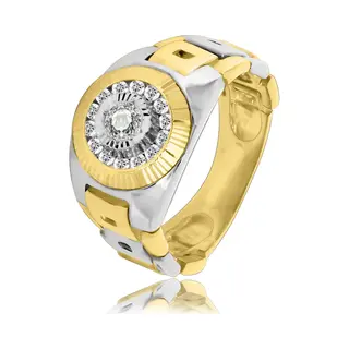 Juwelier Zwartevalk - 14 Karaat Gouden Bicolor Flexibele Ring 11.141363/20--