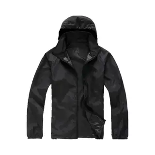 Regenjas - Windstopper Windjack - Jas Opvouwbaar - Waterafstotend - Outdoor - Beschermend Jas - Zwart - Maat L - Louzir