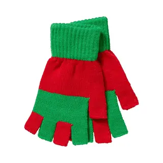 Fjesta© Apollo - Vingerloze Handschoenen - Handschoenen Carnaval - Handschoenen Carnaval Groen/rood - One Size - Vingerloze Handschoenen Uniseks - Fingerless