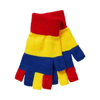 Fjesta© Apollo - Vingerloze Handschoenen - Handschoenen Carnaval - Handschoenen Carnaval Rood/geel/blauw - One Size - Vingerloze Handschoenen Uniseks -
