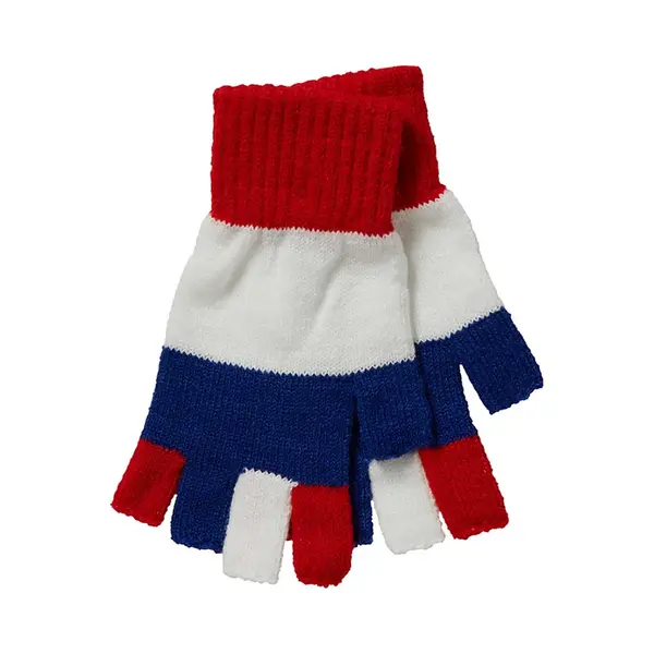 Fjesta© Apollo - Vingerloze Handschoenen - Handschoenen Carnaval - Handschoenen Carnaval Rood/wit/blauw - One Size - Vingerloze Handschoenen Uniseks - thumbnail