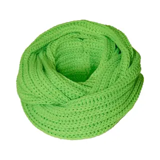 Apollo - Feest Snood Gebreid - Carnaval Snood - Fluor Groen - One Size - Colsjaal - Carnaval Accessoires - Party
