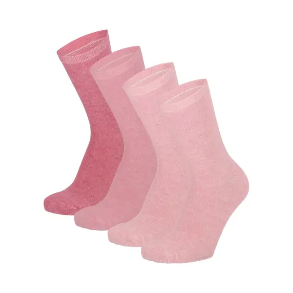 Morethansocks - Bambus Kindersocken Basic - Rosa - 4er-Pack - Größe 31/34 - Nahtlos - Jungensocken - Mädchenssocken thumbnail