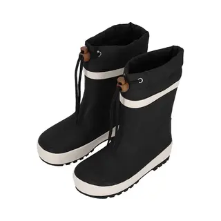 Xq - Regenlaarzen Kinderen - Fleece Voering - Zwart - Regenlaarzen Met Voering - Unisex - Maat 35/36