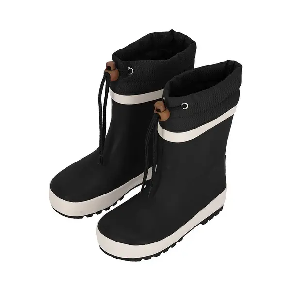 Xq - Regenlaarzen Kinderen - Fleece Voering - Zwart - Regenlaarzen Met Voering - Unisex - Maat 35/36 thumbnail