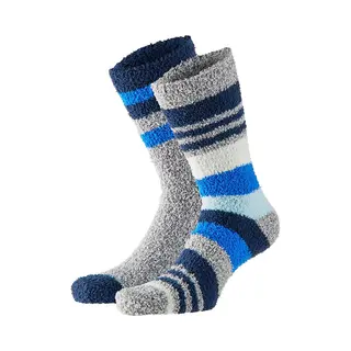 Morethansocks - Bedsokken Heren - 4-Pack - Multi Color - Stripes - One Size - Slaapsokken - Bedsokken Mannen