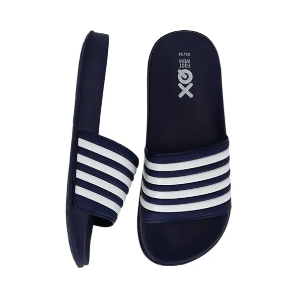 Xq Slippers Kinderen - Unisex - Junior - Navy/Wit - Maat 25/26 - Slippers Jongens - Slippers Meisjes - Badslippers Kinderen thumbnail