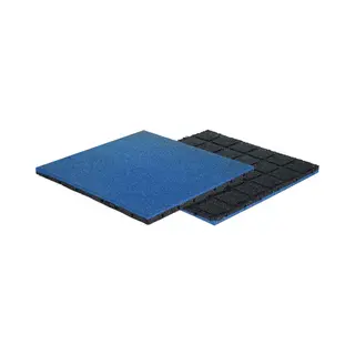Vivol - Gummifliese Mit Steck- Und Zapfenverbindung - 50 X 50 Cm - 45 Mm Dick - Blau