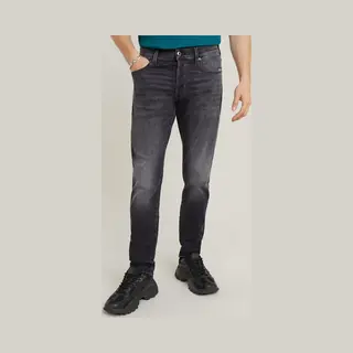 G-Star Herren Jeans 3301 Slim Fit - Schwarz - Faded Black Magnet