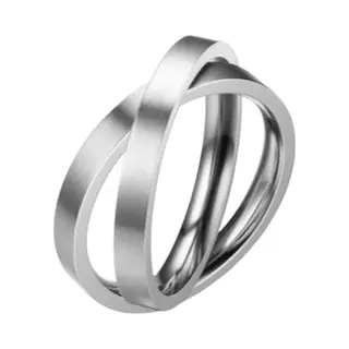 Despora Anxiety Ring - (2 Ringen) - Stress Ring - Fidget Ring - Anxiety Ring For Finger - Draaibare Ring - Spinning Ring - Zilver-Zilver Kleurig Rvs - (18.75